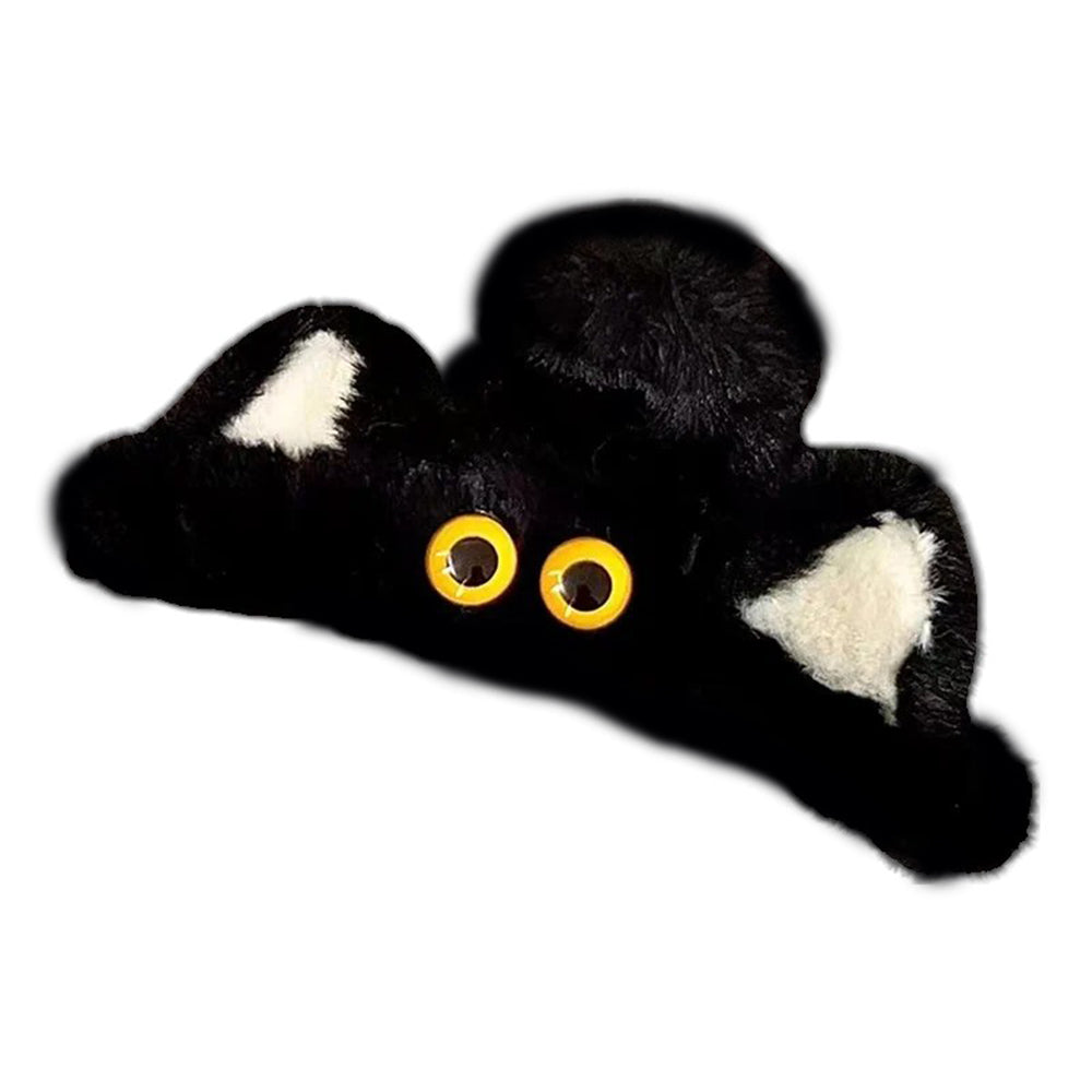 VILZSTUDIOS Whimsical hair claw shaped like a black cat