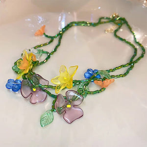 VILZSTUDIOS Layered floral necklace from VILZSTUDIOS