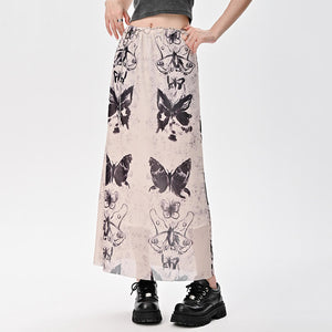 VILZSTUDIOS Fashionable butterfly maxi skirt for streetwear style