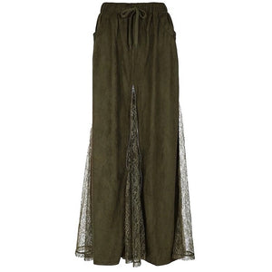 VILZSTUDIOS Lace-slit maxi skirt from VILZSTUDIOS