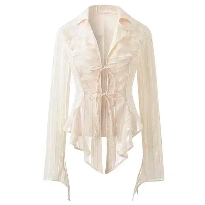 VILZSTUDIOS Lace up shirt from VILZSTUDIOS