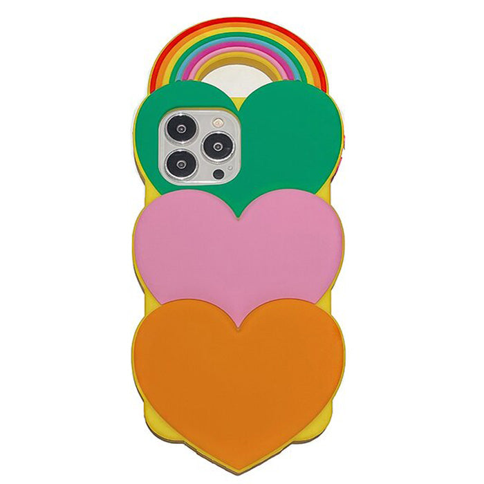 VILZSTUDIOS Stylish phone case with rainbow heart design