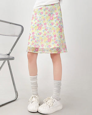 VILZSTUDIOS Whimsical sheer floral print skirt for stylish outfits