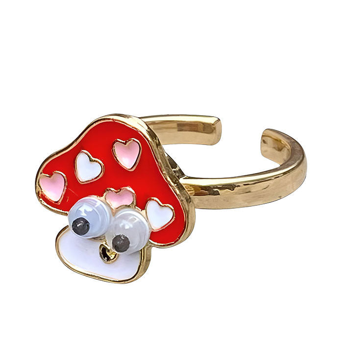 VILZSTUDIOS Whimsical spinning mushroom ring for anxiety relief