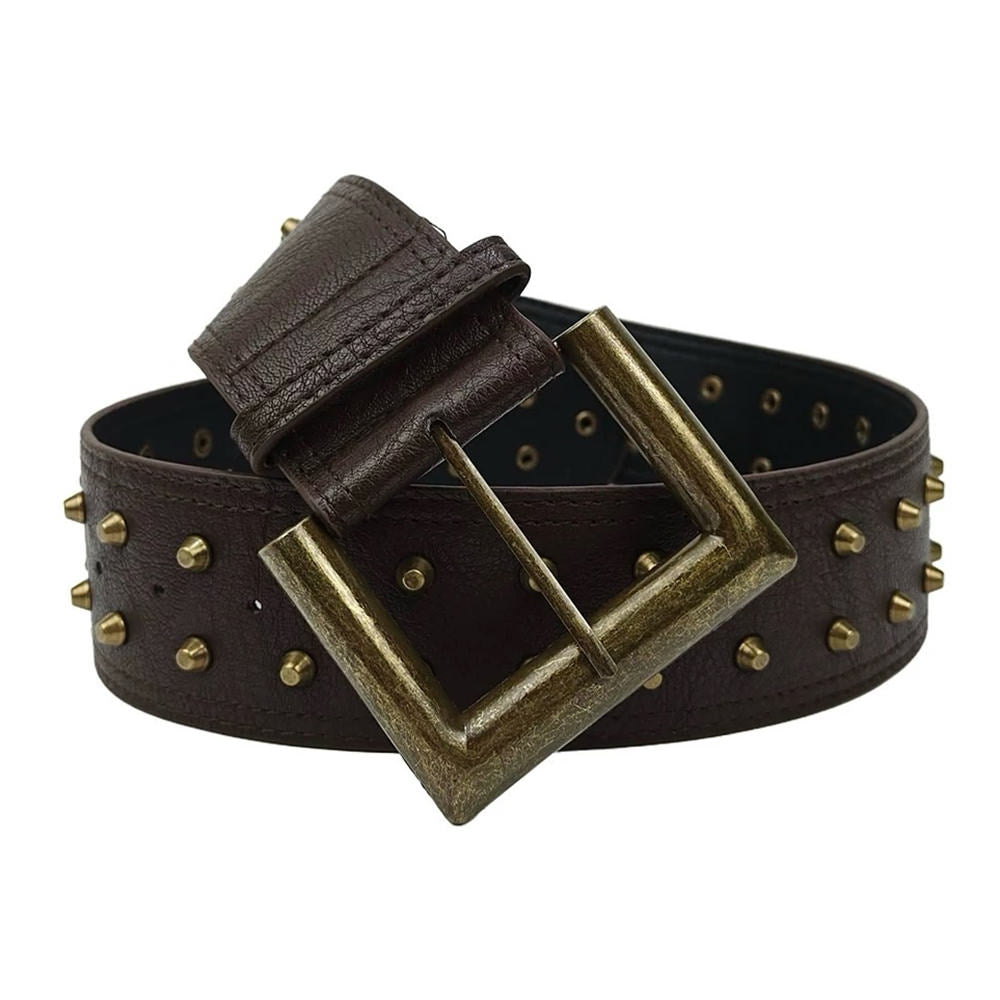 VILZSTUDIOS Wide Belt with Square Buckle and Studs product image