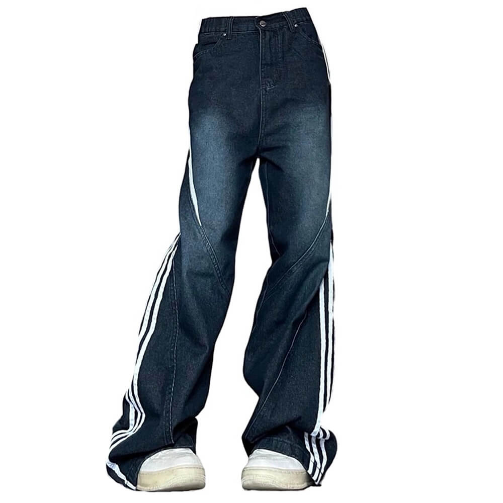 VILZSTUDIOS Wide-leg jeans with side stripes for a modern look