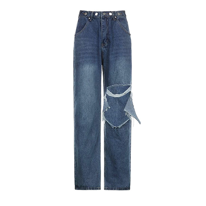 VILZSTUDIOS Worn baggy denim jeans for streetwear fashion