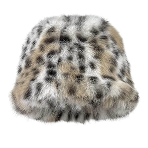 VILZSTUDIOS Cozy bucket hat with animal print design