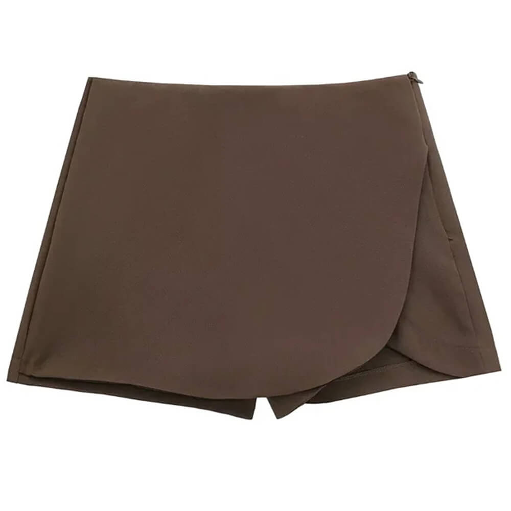 VILZSTUDIOS Asymmetrical mini skort with hidden shorts for comfort