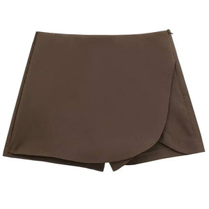 VILZSTUDIOS Asymmetrical mini skort with hidden shorts for comfort