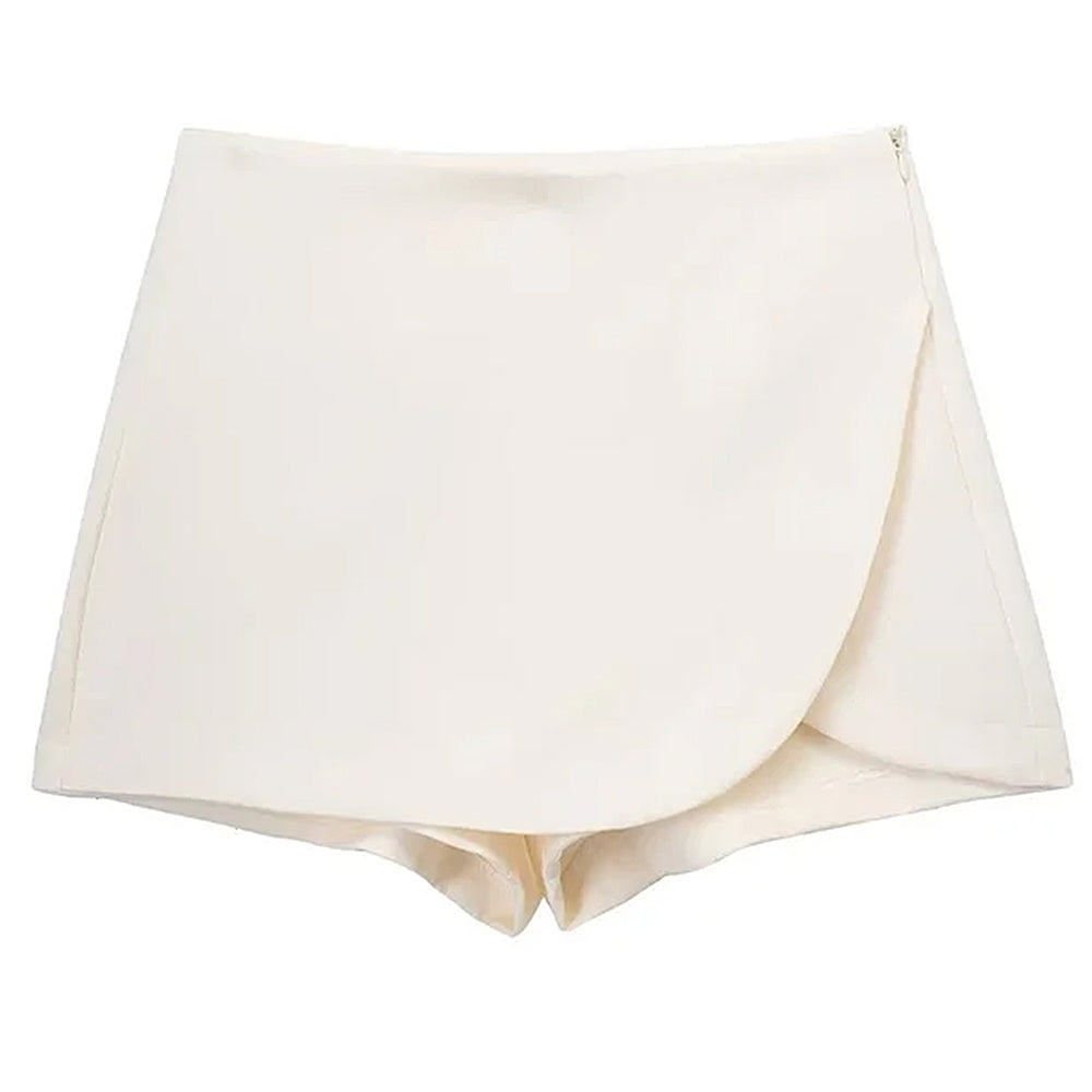 VILZSTUDIOS Asymmetrical mini skort with hidden shorts for comfort