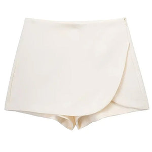 VILZSTUDIOS Asymmetrical mini skort with hidden shorts for comfort