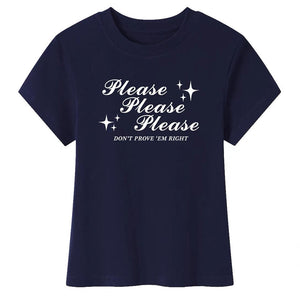 VILZSTUDIOS Trendy Y2K Baby cropped graphic tee with printed quote
