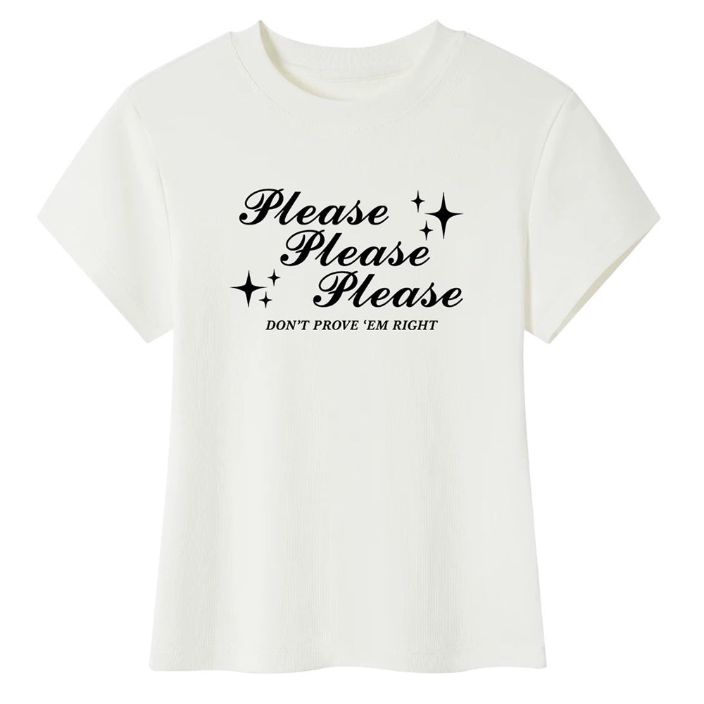 VILZSTUDIOS Trendy Y2K Baby cropped graphic tee with printed quote