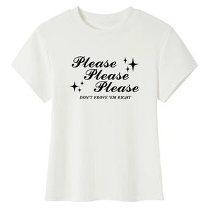 VILZSTUDIOS Trendy Y2K Baby cropped graphic tee with printed quote