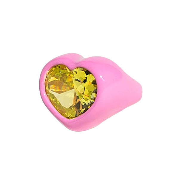 VILZSTUDIOS Adjustable heart ring in a bold Y2K style