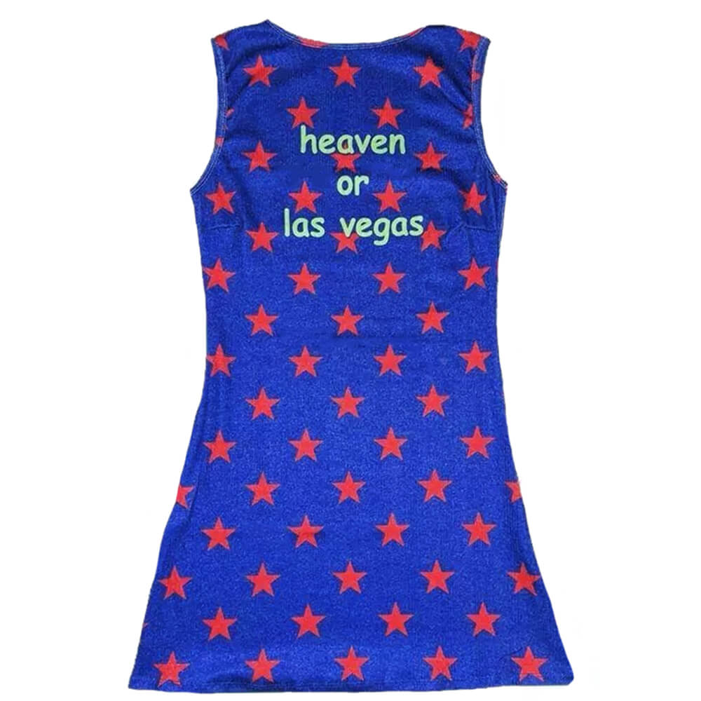 VILZSTUDIOS Y2K mini dress with star print and slogan design