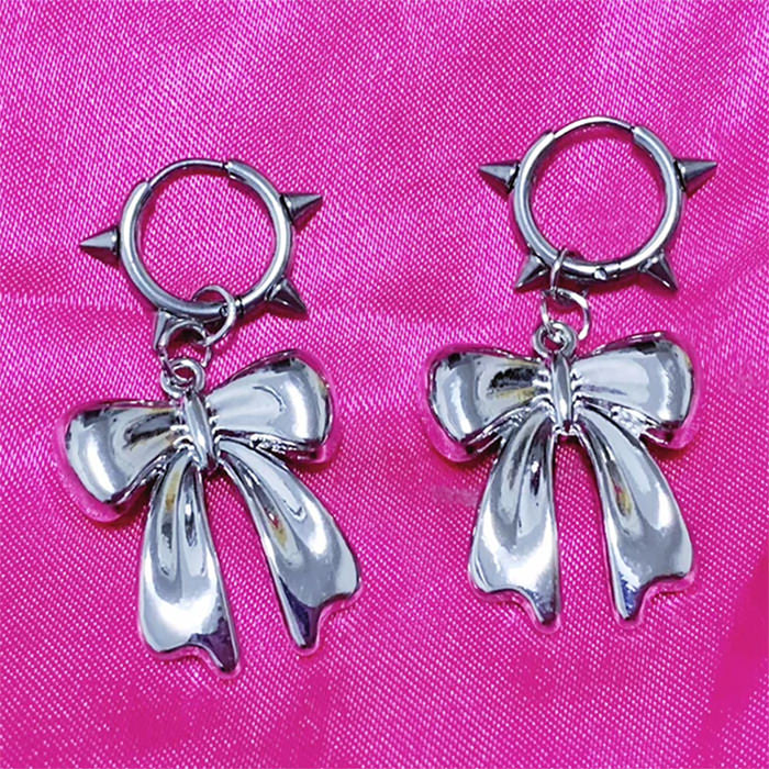 VILZSTUDIOS Stylish bowknot earrings made from zinc alloy