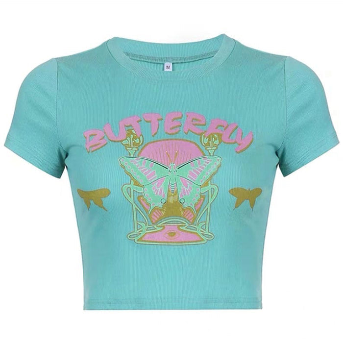 VILZSTUDIOS Y2K butterfly crop top for trendy fashion