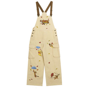 VILZSTUDIOS Y2K-inspired embroidered cargo overalls for casual streetwear
