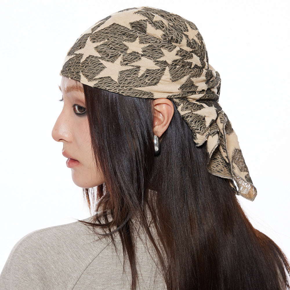 VILZSTUDIOS Y2K star print bandana headscarf accessory