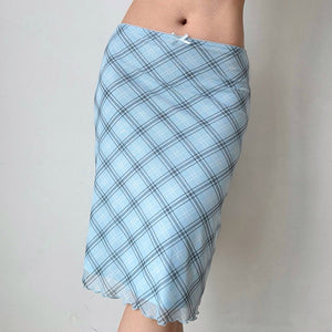 VILZSTUDIOS Y2K plaid midi skirt