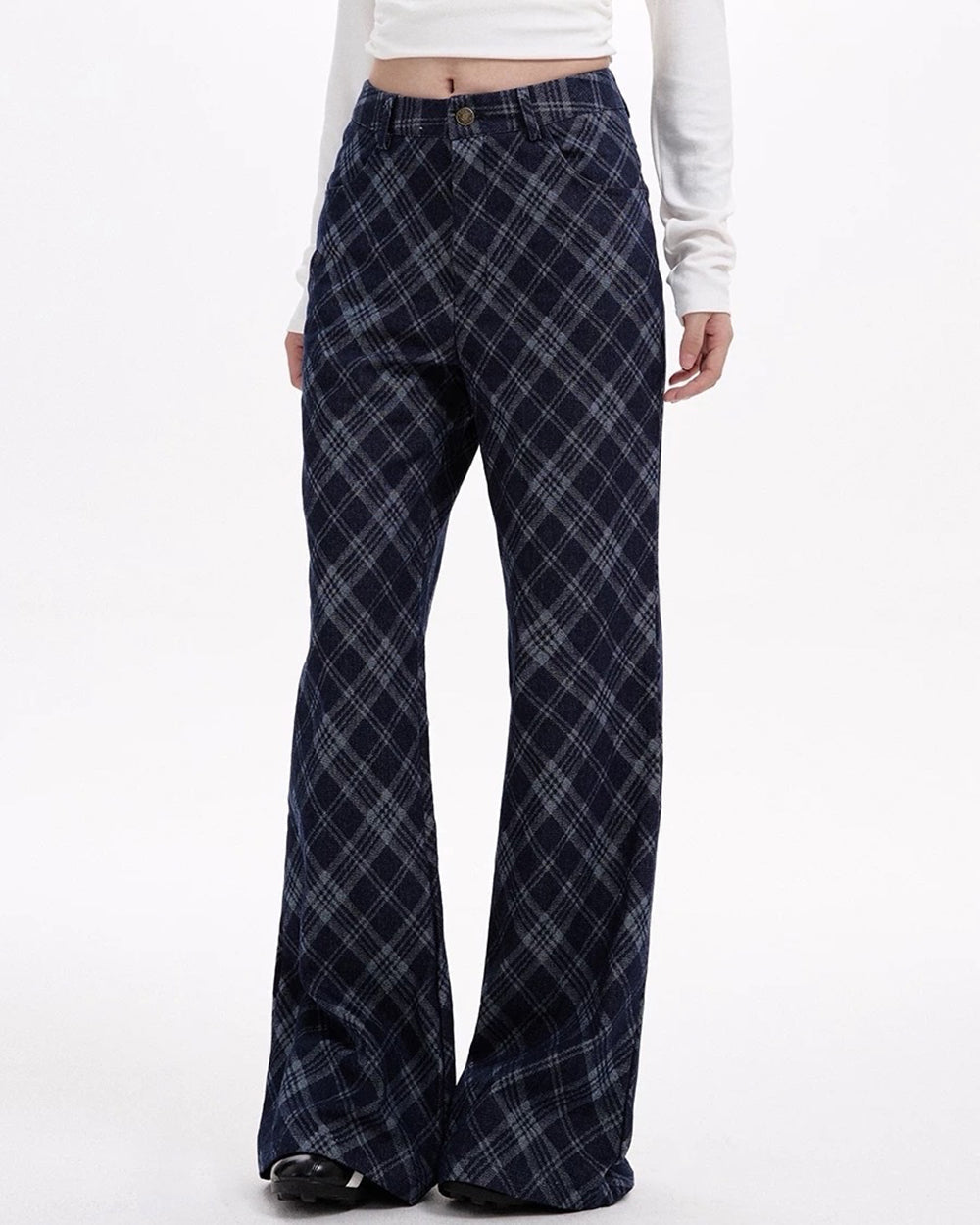 VILZSTUDIOS Y2K checkered trousers for streetwear fashion