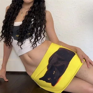 VILZSTUDIOS Fashionable black mini skirt for women