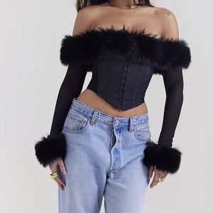 VILZSTUDIOS Cozy off shoulder top for streetwear fashion
