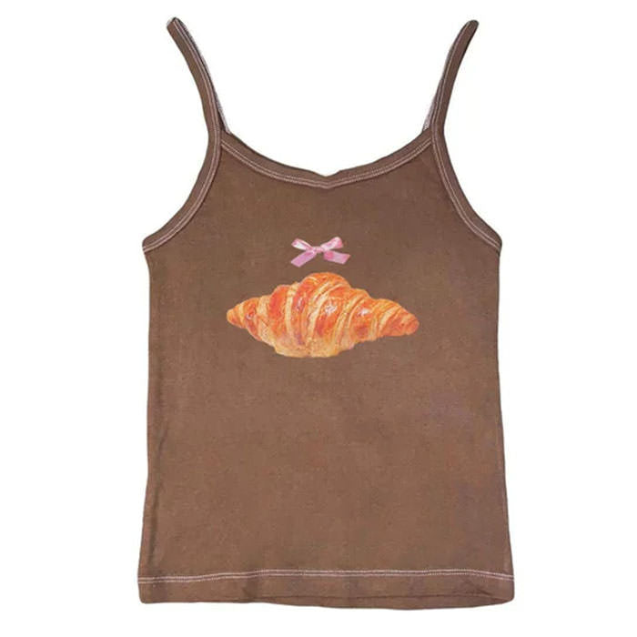 VILZSTUDIOS Y2K Croissant Graphic Tank Top product image