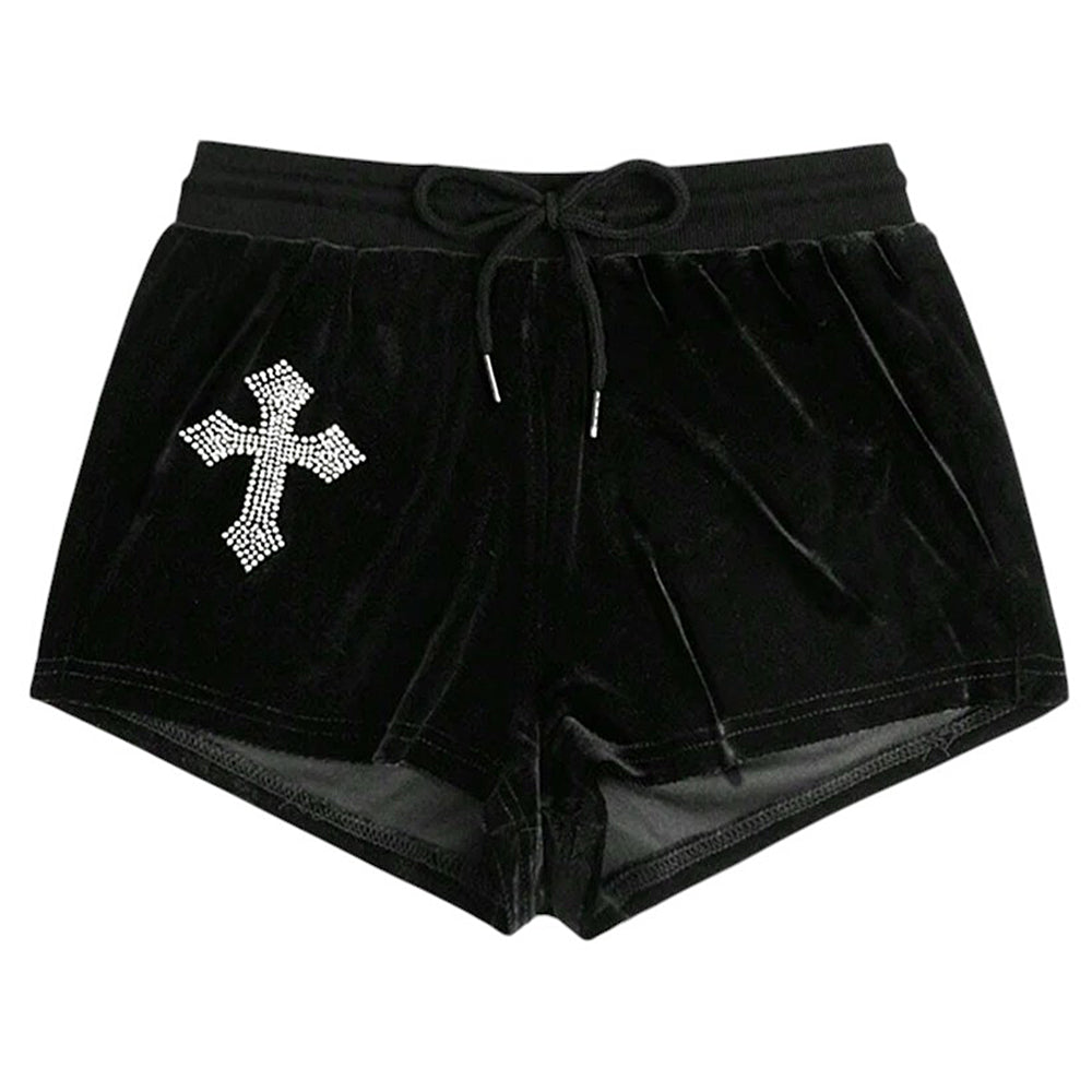VILZSTUDIOS Stylish shorts with rhinestone detailing