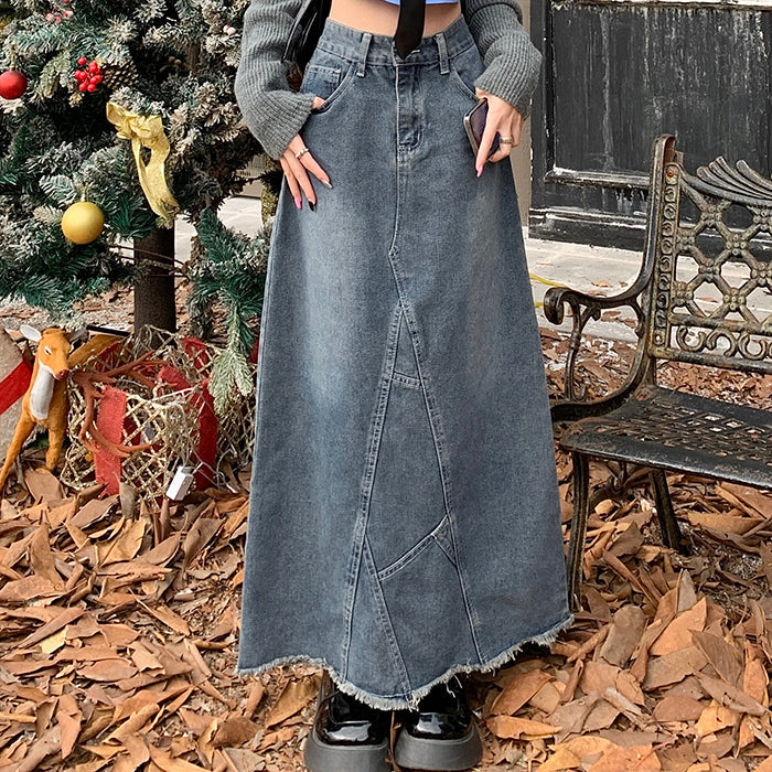 VILZSTUDIOS Y2K denim long skirt from VILZSTUDIOS