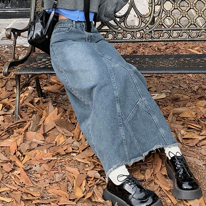 VILZSTUDIOS Y2K denim long skirt from VILZSTUDIOS