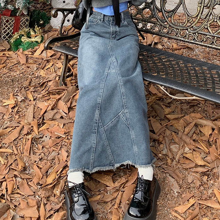 VILZSTUDIOS Y2K denim long skirt from VILZSTUDIOS