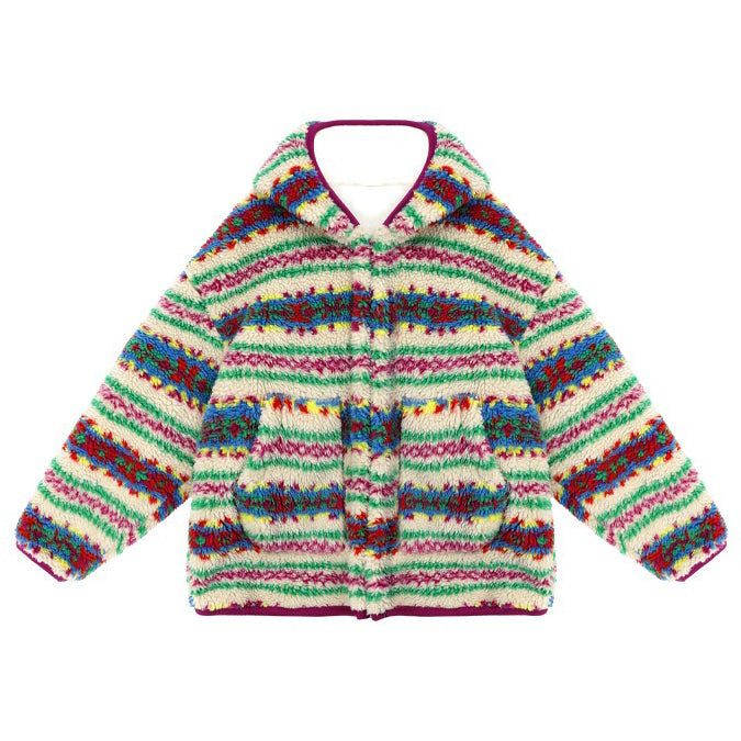 VILZSTUDIOS Stylish multicolor zip-up jacket with oversized sleeves