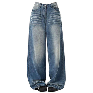VILZSTUDIOS Y2K faded wash baggy jeans for casual streetwear style
