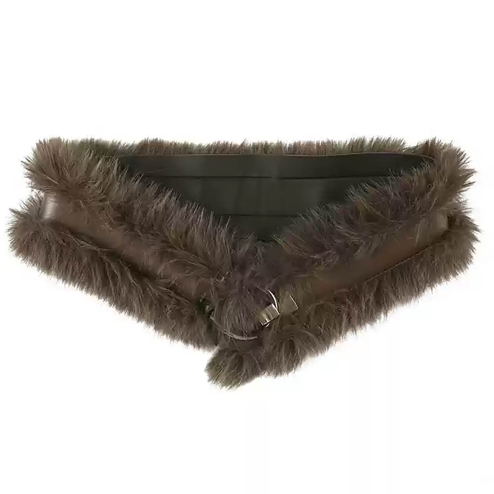VILZSTUDIOS Stylish faux fur belt with chic buckle design