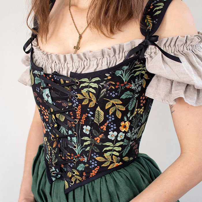 VILZSTUDIOS Floral design corset for stylish women