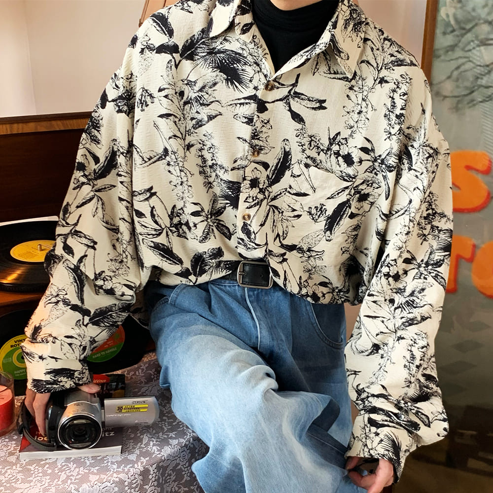 VILZSTUDIOS Y2K floral print oversized shirt