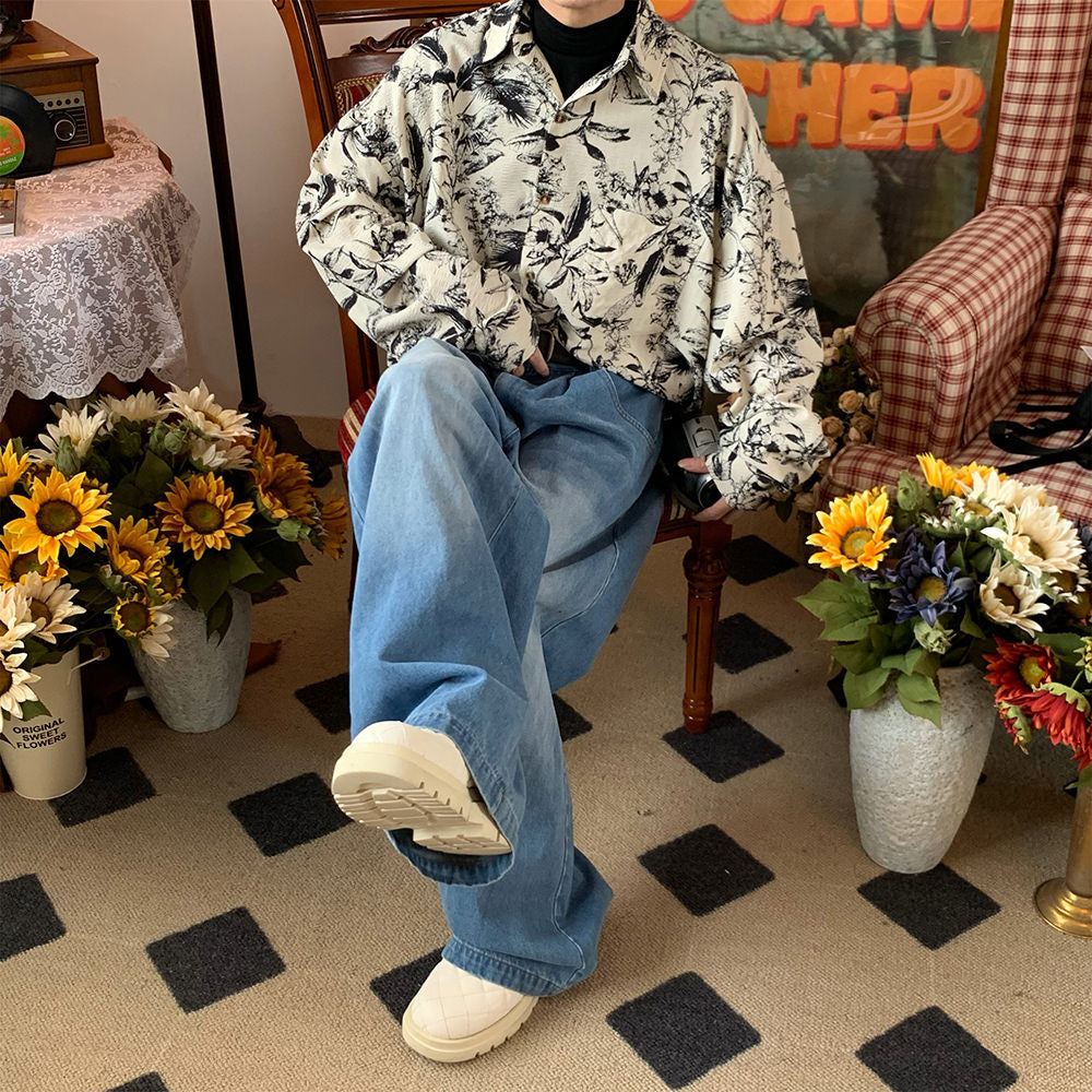 VILZSTUDIOS Y2K floral print oversized shirt