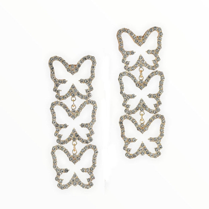 VILZSTUDIOS Stylish drop earrings with rhinestones