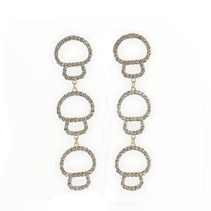 VILZSTUDIOS Stylish drop earrings with rhinestones