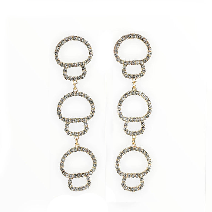 VILZSTUDIOS Stylish drop earrings with rhinestones