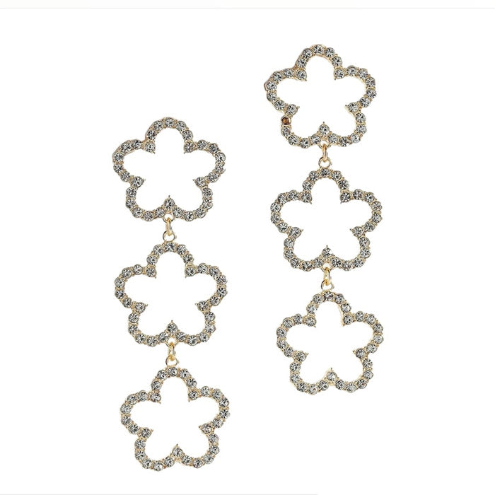 VILZSTUDIOS Stylish drop earrings with rhinestones
