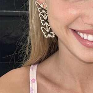 VILZSTUDIOS Stylish drop earrings with rhinestones