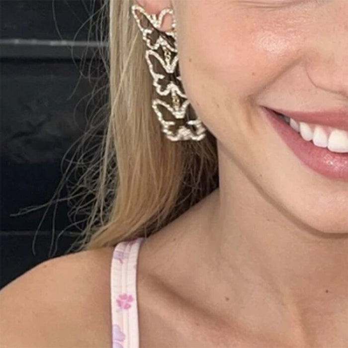 VILZSTUDIOS Stylish drop earrings with rhinestones