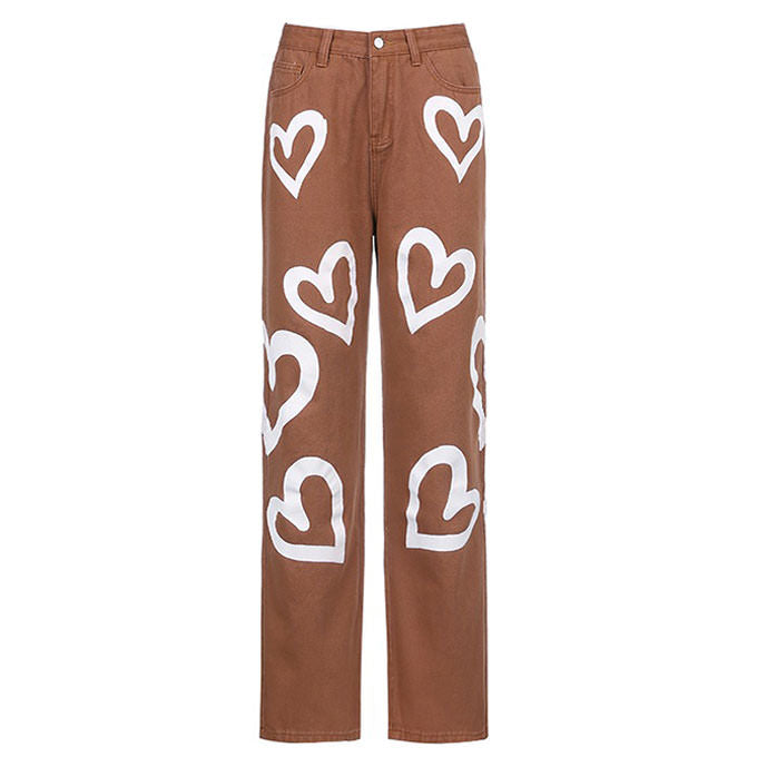 VILZSTUDIOS Y2K graffiti high-waist wide jeans for streetwear fashion