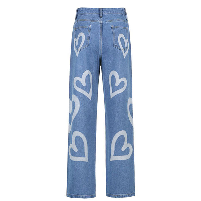 VILZSTUDIOS Y2K graffiti high-waist wide jeans for streetwear fashion