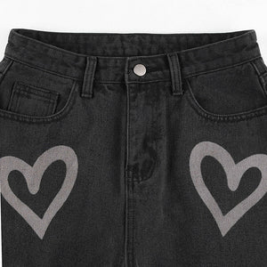 VILZSTUDIOS Y2K graffiti high-waist wide jeans for streetwear fashion