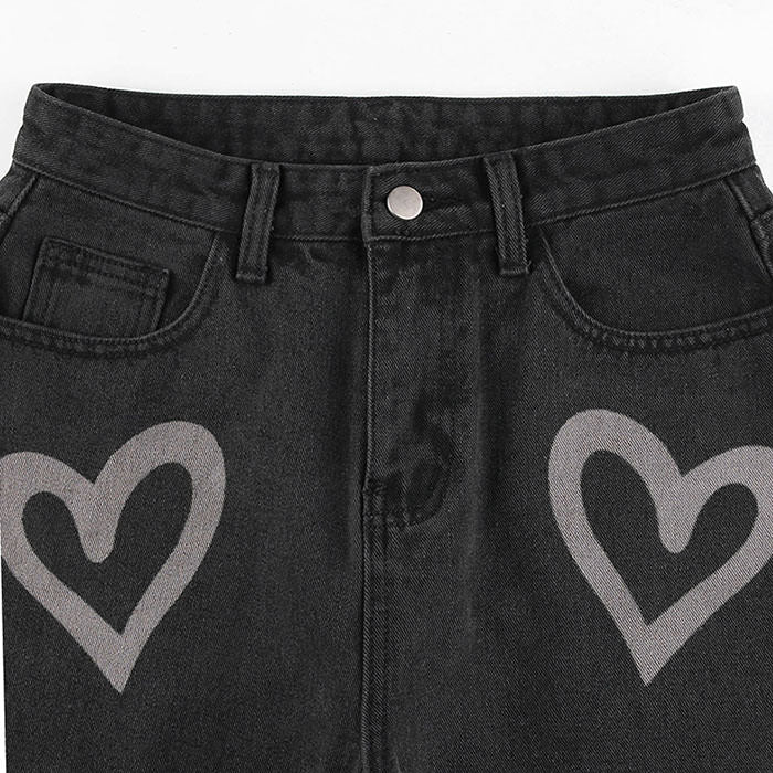 VILZSTUDIOS Y2K graffiti high-waist wide jeans for streetwear fashion